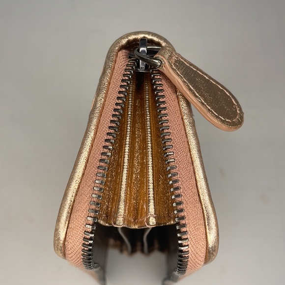 Authentic Bottega Veneta mini rose gold leather card wallet with box bag & COA - Picture 5 of 10